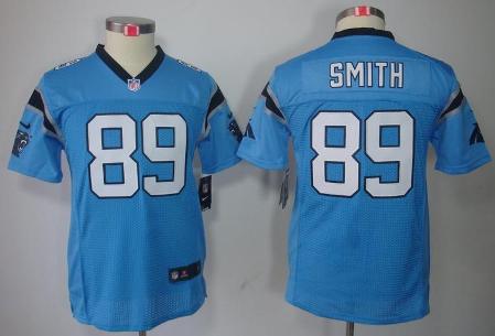 Kids Nike Carolina Panthers #89 Steve Smith Blue Game LIMITED NFL Jerseys Cheap