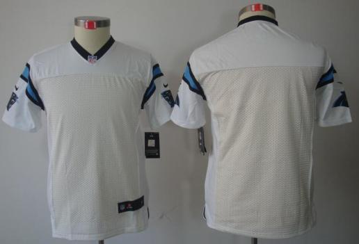 Kids Nike Carolina Panthers Blank White Game LIMITED NFL Jerseys Cheap