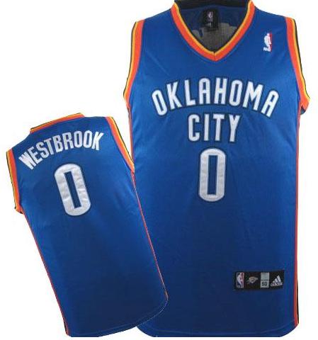 Kids Oklahoma City Thunder 0 Russell Westbrook Blue NBA Jersey Cheap