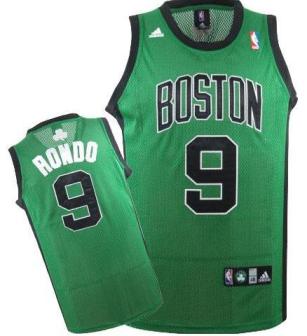 Kids Boston Celtics 9 Rajon Rondo Green NBA Jersey Black Number Cheap