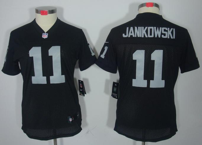 Cheap Women Nike Oakland Raiders #11 Sebastian Janikowski Black Game LIMITED NFL Jerseys