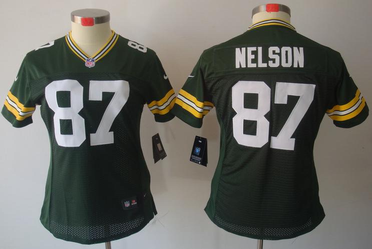 Cheap Women Nike Green Bay Packers #87 Jordy Nelson Green Game LIMITED NFL Jerseys
