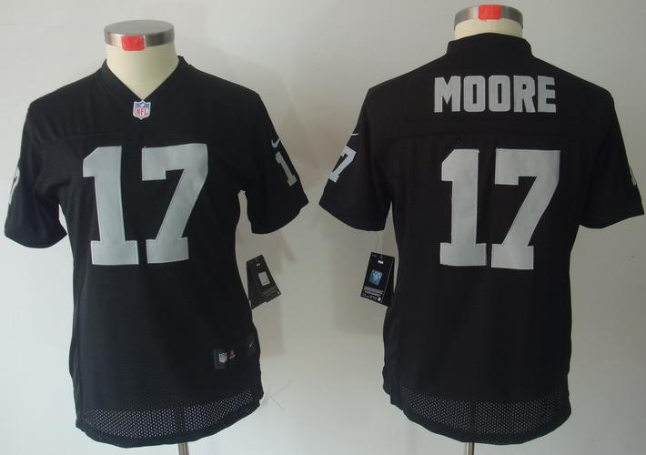 Cheap Women Nike Oakland Raiders #17 Denarius Moore Black Game LIMITED NFL Jerseys
