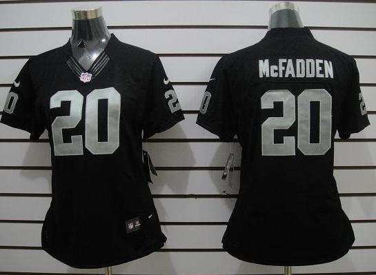 Cheap Women Nike Oakland Raiders #20 Darren McFadden Black Game LIMITED NFL Jersey