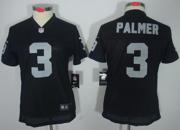 Cheap Women Nike Oakland Raiders #3 Carson Palmer Black Game LIMITED NFL Jerseys