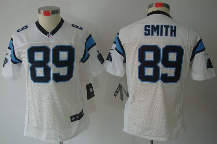 Cheap Women Nike Carolina Panthers #89 Steve Smith White Game LIMITED NFL Jerseys