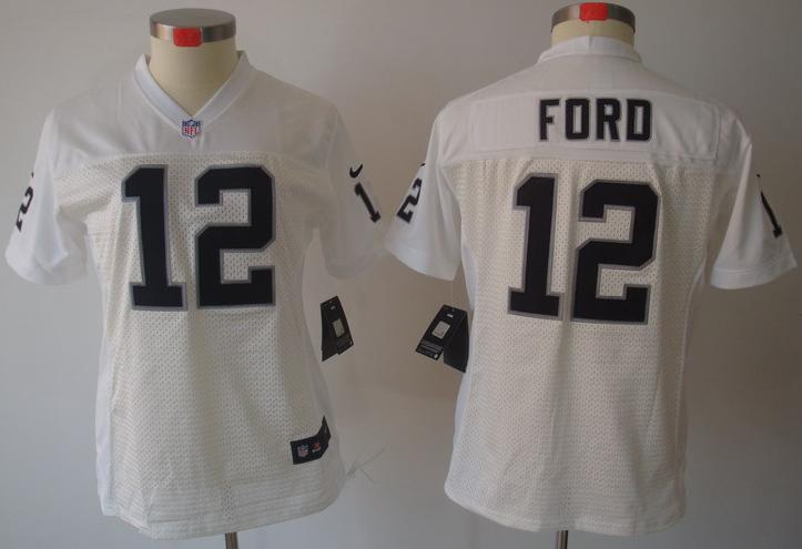 Cheap Women Nike Oakland Raiders #12 Jacoby Ford White Game LIMITED NFL Jerseys