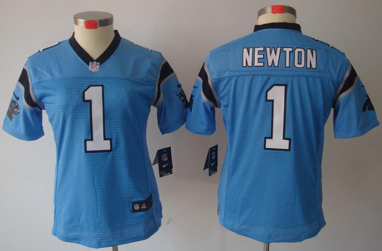 Cheap Women Nike Carolina Panthers #1 Cam Newton Blue Game LIMITED NFL Jerseys