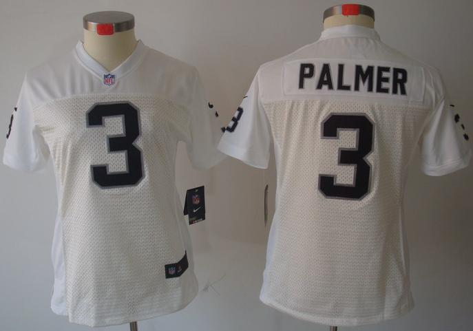Cheap Women Nike Oakland Raiders #3 Carson Palmer White Game LIMITED NFL Jerseys