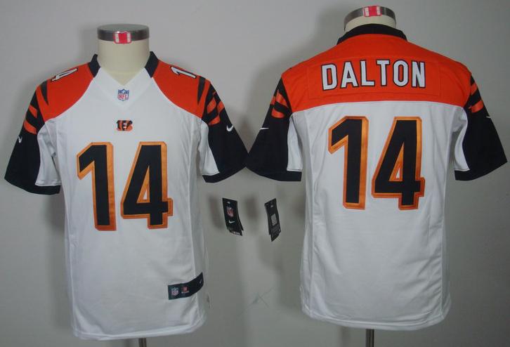 Kids Nike Cincinnati Bengals 14# Andy Dalton White Game LIMITED NFL Jerseys Cheap