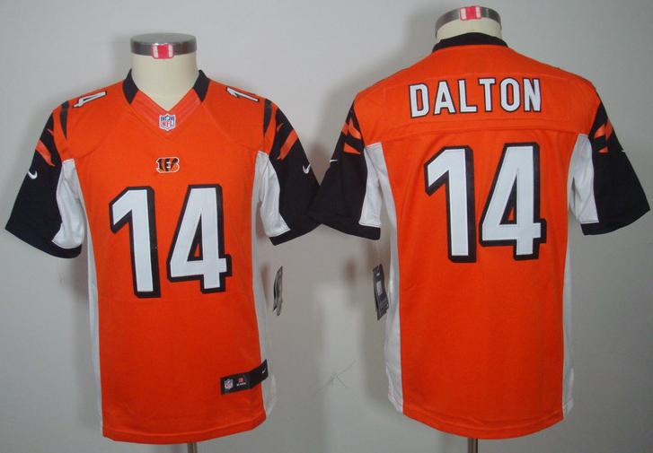 Kids Nike Cincinnati Bengals 14# Andy Dalton Orange Game LIMITED NFL Jerseys Cheap