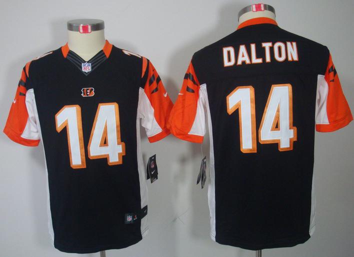 Kids Nike Cincinnati Bengals 14# Andy Dalton Black Game LIMITED NFL Jerseys Cheap