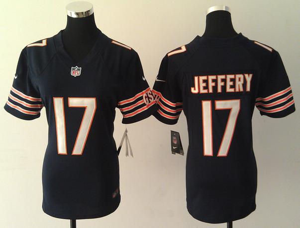 Cheap Women Nike Chicago Bears #17 Alshon Jeffery Blue NFL Jerseys