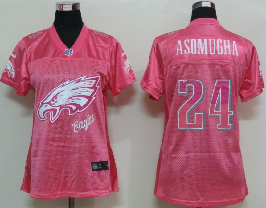 Cheap Women Nike Philadelphia Eagles #24 Nnamdi Asomugha Pink Women's FEM FAN Jersey