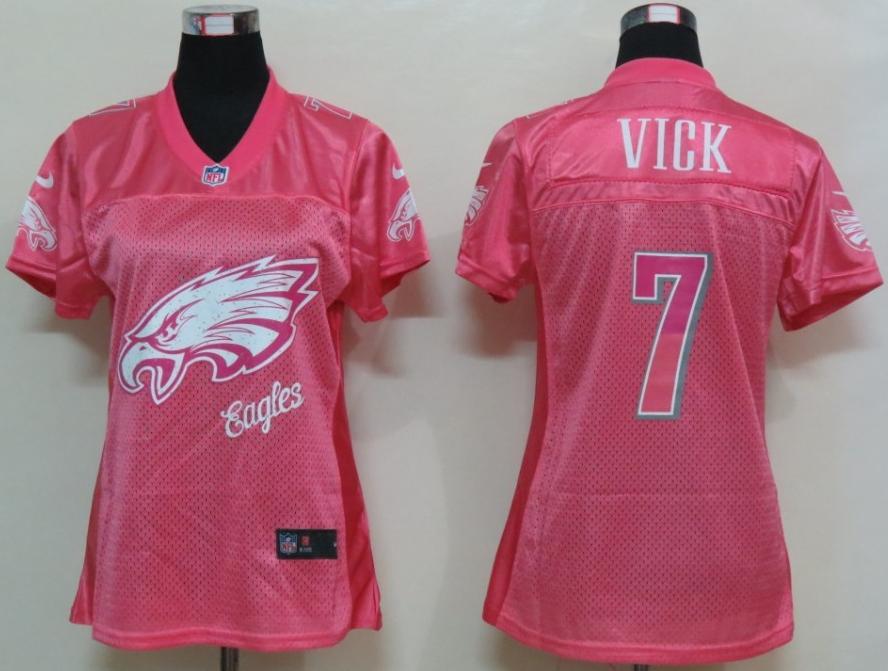 Cheap Women Nike Philadelphia Eagles #7 Michael Vick Pink Women's FEM FAN Jersey