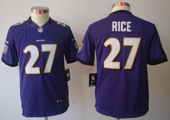 Kids Nike Baltimore Ravens #27 Ray Rice Purple Game LIMITED NFL Jerseys Cheap