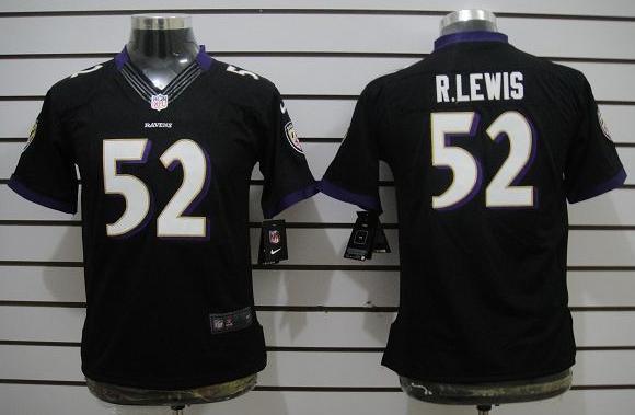 Kids Nike Baltimore Ravens 52 Ray Lewis Black Game LIMITED NFL Jerseys Cheap