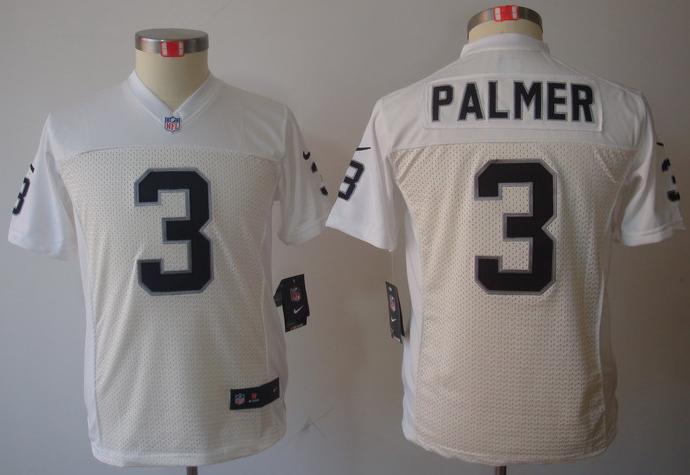 Kids Nike Oakland Raiders #3 Carson Palmer White Game LIMITED NFL Jerseys Cheap
