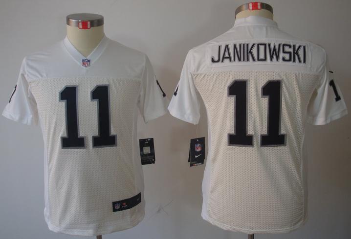 Kids Nike Oakland Raiders #11 Sebastian Janikowski White Game LIMITED NFL Jerseys Cheap