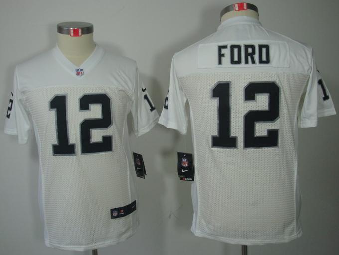 Kids Nike Oakland Raiders #12 Jacoby Ford White Game LIMITED NFL Jerseys Cheap