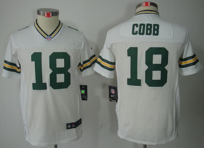 Kids Nike Green Bay Packers #18 Randall Cobb White Game LIMITED NFL Jerseys Cheap