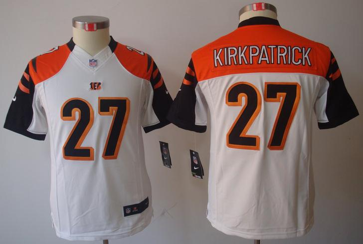 Kids Nike Cincinnati Bengals 27# Dre Kirkpatrick White Game LIMITED NFL Jerseys Cheap