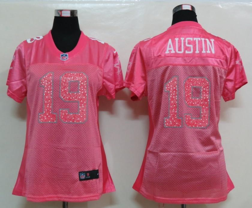 Cheap Women Nike Dallas Cowboys 19# Miles Austin Pink Elite NFL Jerseys