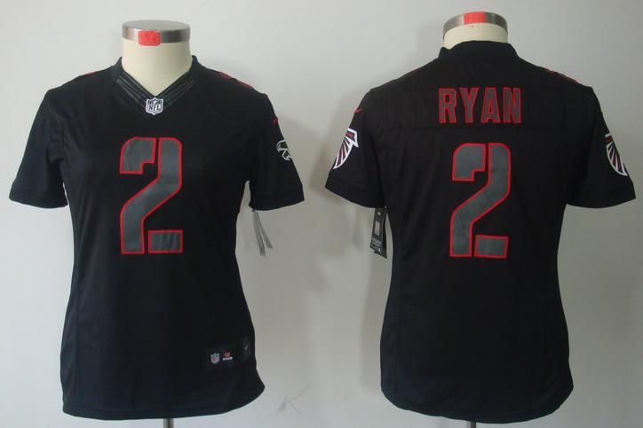 Cheap Women Nike Atlanta Falcons #2 Matt Ryan Black Impact Game LIMITED NFL Jerseys