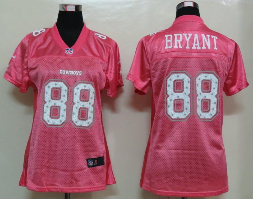 Cheap Women Nike Dallas Cowboys 88 Dez Bryant Star Pink Elite NFL Jerseys