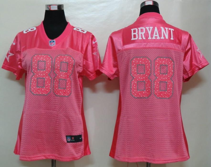 Cheap Women Nike Dallas Cowboys 88 Dez Bryant Pink Elite NFL Jerseys
