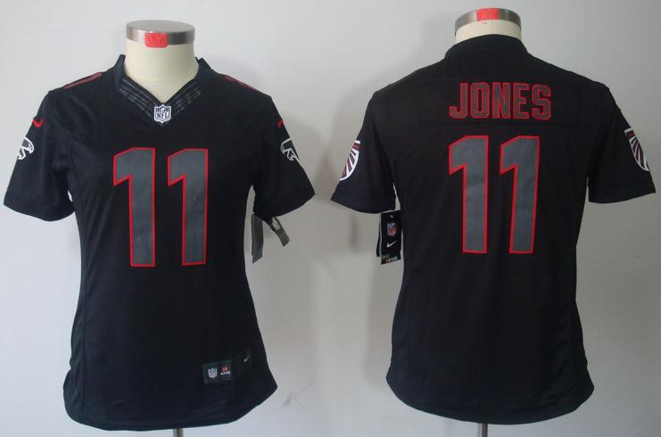Cheap Women Nike Atlanta Falcons #11 Julio Jones Black Impact Game LIMITED NFL Jerseys