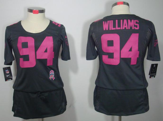 Cheap Women Nike Buffalo Bills #94 Mario Williams Grey Breast Cancer Awareness NFL Jersey