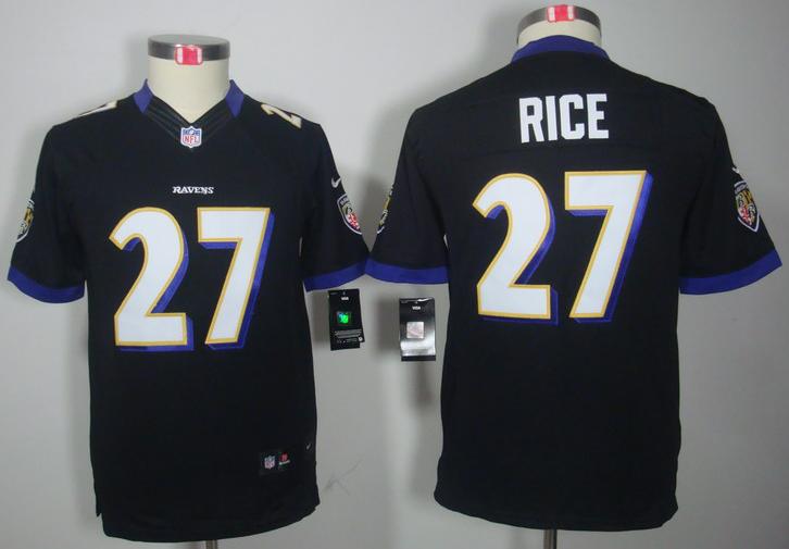 Kids Nike Baltimore Ravens #27 Ray Rice Black Game LIMITED NFL Jerseys Cheap