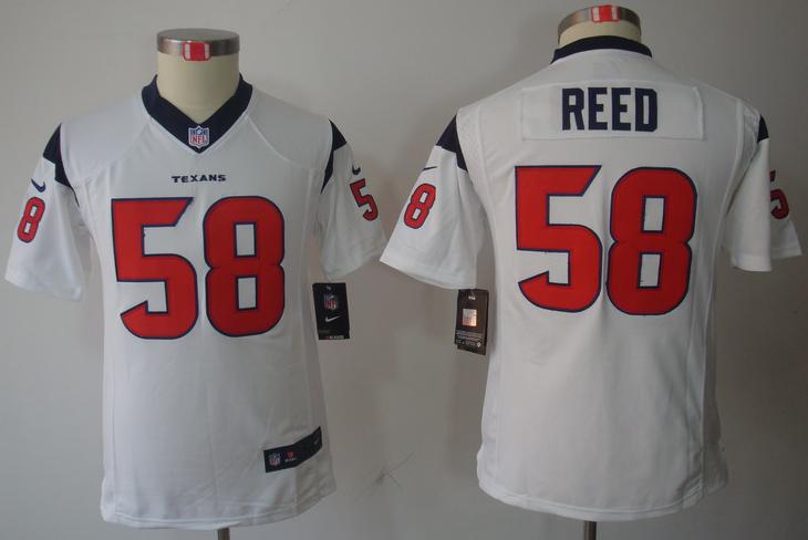 Kids Nike Houston Texans #58 Brooks Reed White NFL Jerseys Cheap