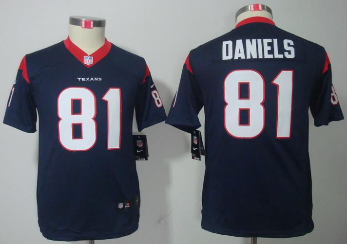 Kids Nike Houston Texans #81 Owen Daniels Blue NFL Jerseys Cheap