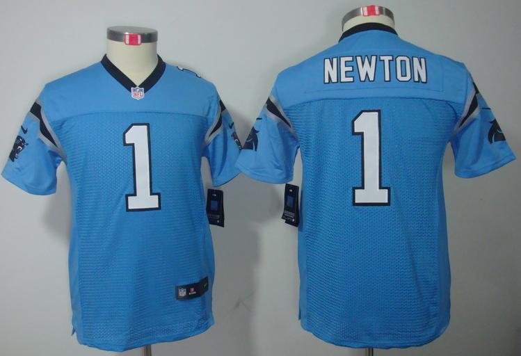 Kids Nike Carolina Panthers #1 Cam Newton Blue Game LIMITED NFL Jerseys Cheap