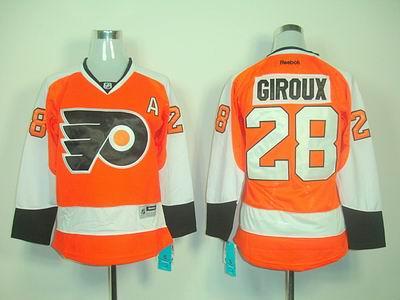 Women Philadelphia Flyers 28 CLAUDE GIROUX Orange NHL Jerseys