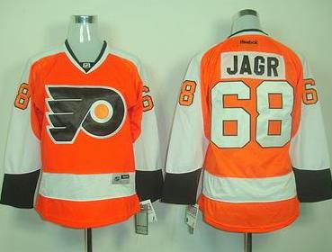 Women Philadelphia Flyers 68 JAGR Orange NHL Jerseys