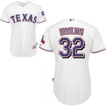 Kids Texas Rangers 32 Hamilton White Cool Base MLB Baseball Jerseys Cheap
