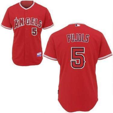 Kids Los Angeles Angels 5 Pujols Red MLB Jersey Cheap