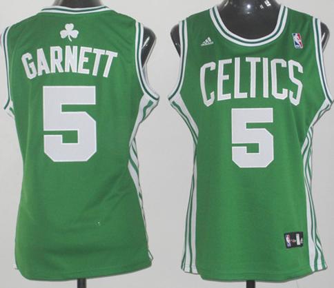 Cheap Women Boston Celtics 5 Garnett Green Swingman Jersey