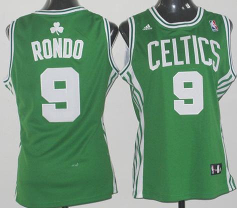 Cheap Women Boston Celtics 9 Rajon Rondo Green Swingman Jersey