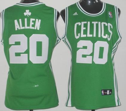 Cheap Women Boston Celtics 20 Ray Allen Green Swingman Jersey