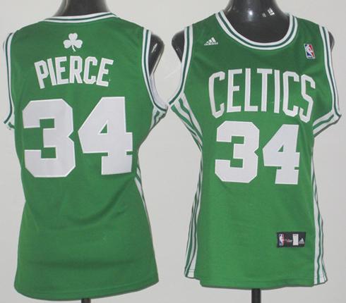 Cheap Women Boston Celtics 34 Paul Pierce Green Swingman Jersey
