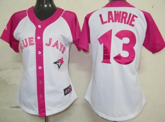 Cheap Women Toronto Blue Jays 13 Lawrie 2012 Ladies Splash Fashion White MLB Jerseys