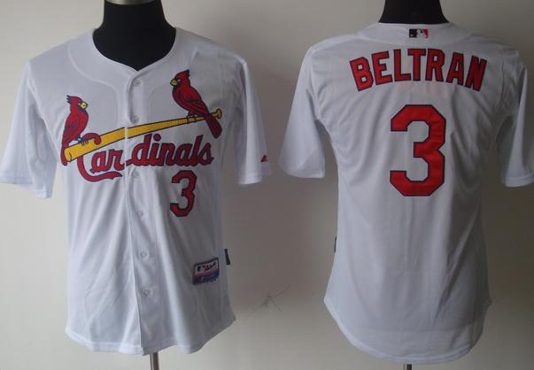 Kids St.Louis Cardinals 3# Carlos Beltran White MLB Jerseys Cheap