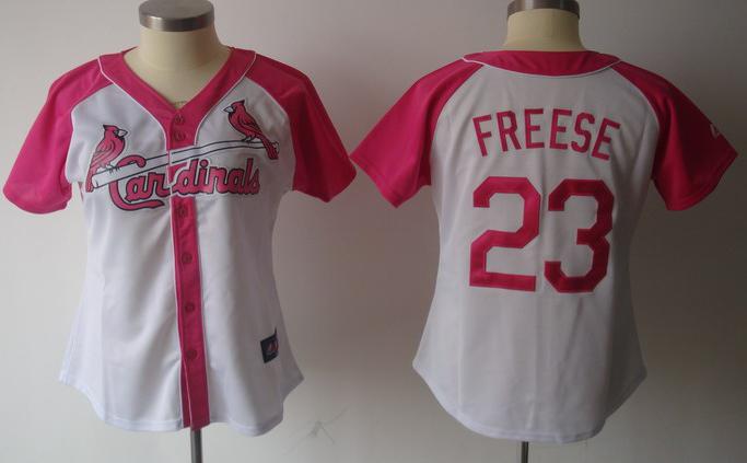 Cheap Women St.Louis Cardinals 23# David Freese 2012 Ladies Splash Fashion White MLB Jerseys