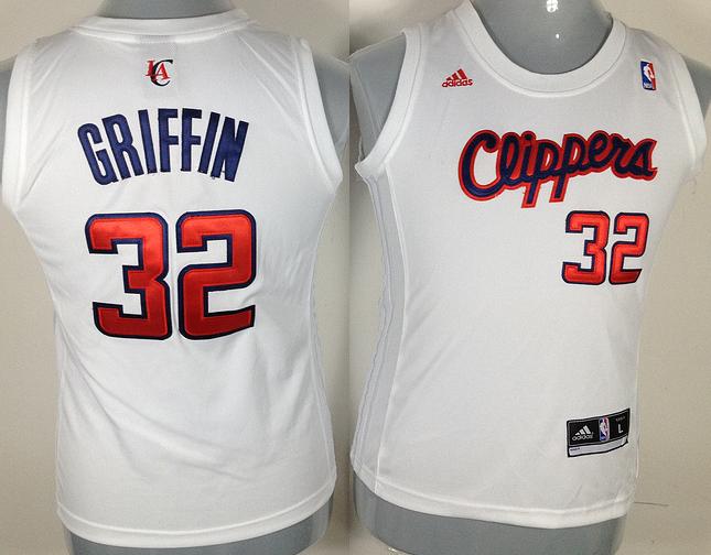 Cheap Women Los Angeles Clippers 32 Blake Griffin White Swingman NBA Jerseys