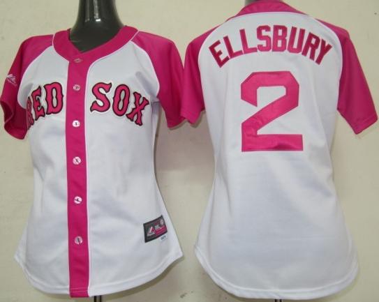 Cheap Women Boston Red Sox 2 Ellsbury 2012 Ladies Fashion White MLB Jerseys