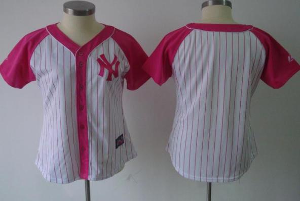 Cheap Women New York Yankees Blank 2012 Ladies Splash Fashion White MLB Jerseys